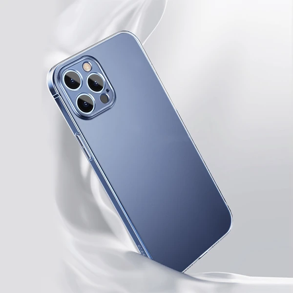Baseus Simple Case İPhone 12 Pro Max 6.7 İnce Şeffaf Silikon Kılıf-(5775) - Şeffaf 2