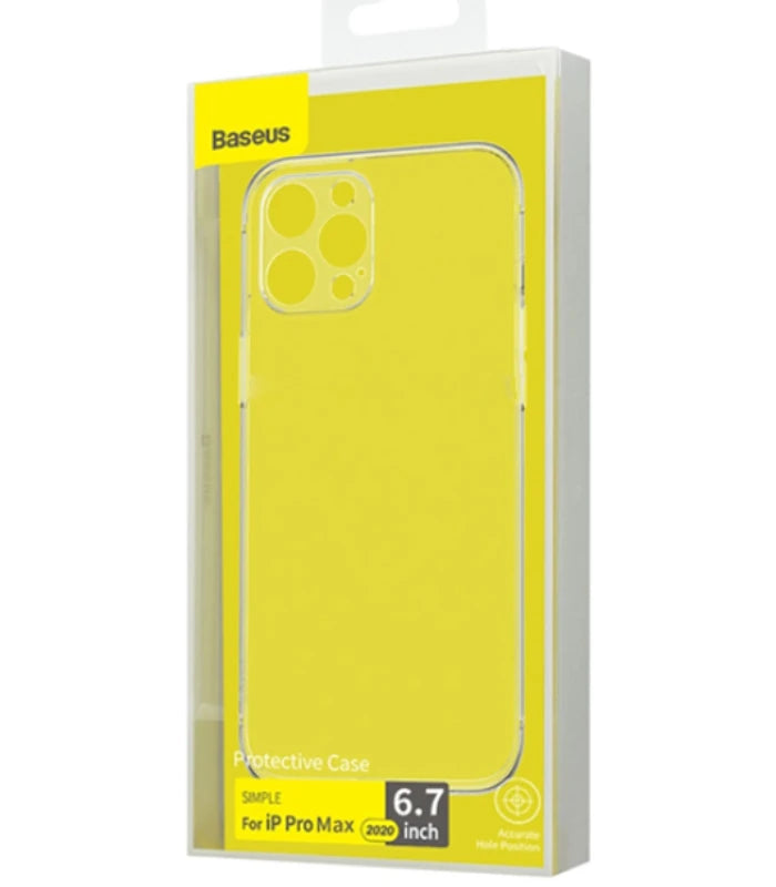 Baseus Simple Case İPhone 12 Pro Max 6.7 İnce Şeffaf Silikon Kılıf-(5775) - Şeffaf 2