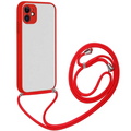 ALLY iPhone 12 6.1 Askılı Koruyucu Silikon Kılıf-(5775) - Pembe