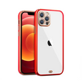 iPhone 12 Pro Max 6.7inç Gold Çerçeve Kamera Korumalı Bumper Kılıf-(5775) - Yeşil