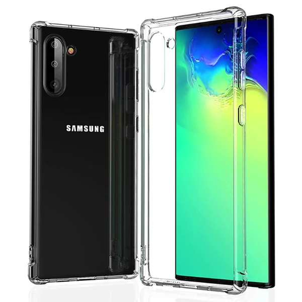 Sm Galaxy Note 10 Anti-Drop Darbe Emici Silikon Kılıf-(5775) - Şeffaf 2