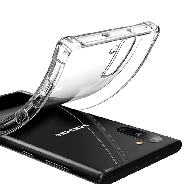 Sm Galaxy Note 10 Anti-Drop Darbe Emici Silikon Kılıf-(5775) - Şeffaf 2