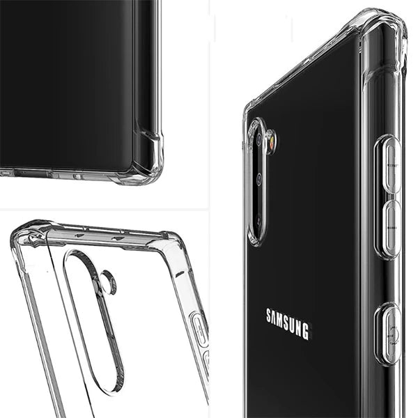 Sm Galaxy Note 10 Anti-Drop Darbe Emici Silikon Kılıf-(5775) - Şeffaf 2