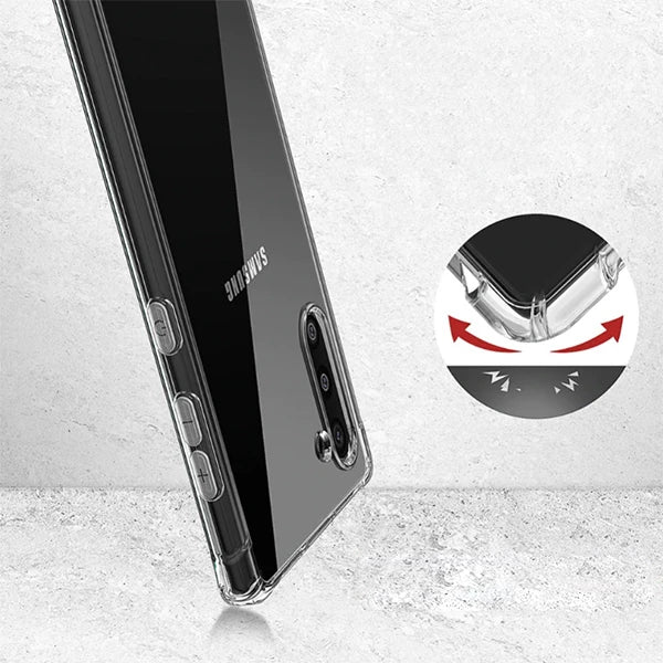 Sm Galaxy Note 10 Anti-Drop Darbe Emici Silikon Kılıf-(5775) - Şeffaf 2