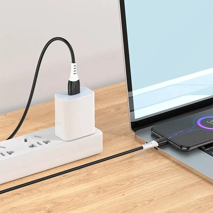 HOCO X82 Micro USB to USB 2.4A Silikon Data ve Şarj Kablosu-(5775) - Siyah