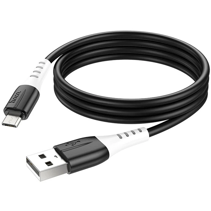 HOCO X82 Micro USB to USB 2.4A Silikon Data ve Şarj Kablosu-(5775) - Siyah