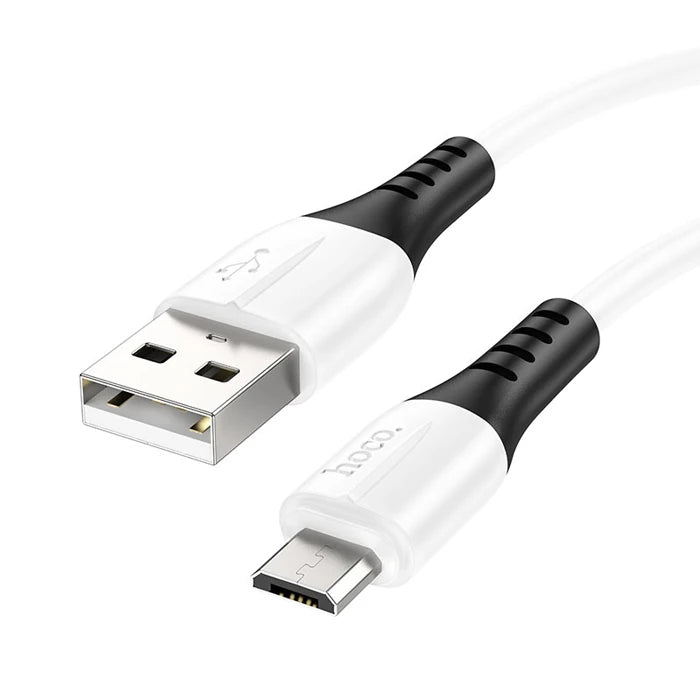 HOCO X82 Micro USB to USB 2.4A Silikon Data ve Şarj Kablosu-(5775) - Siyah