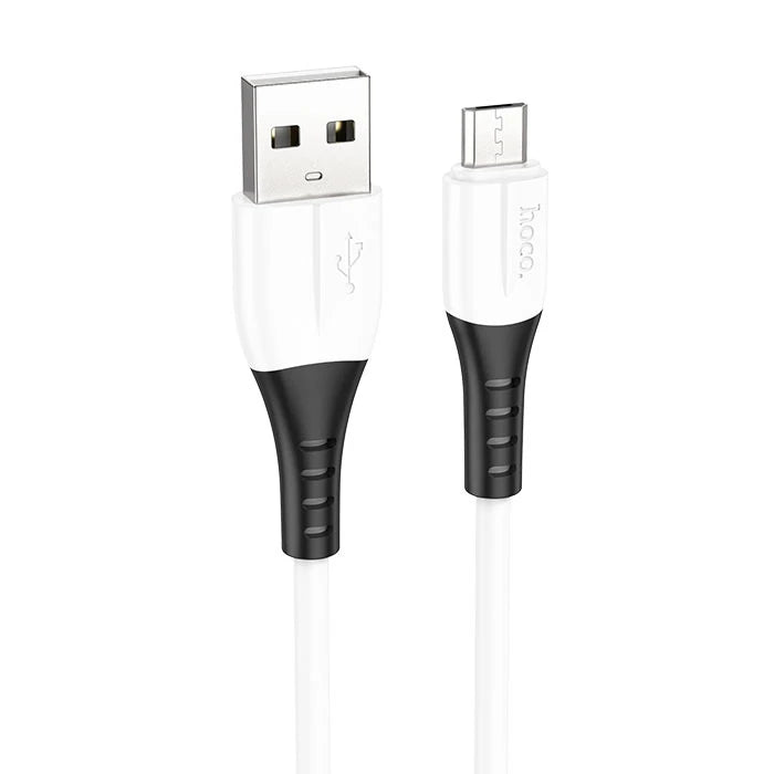 HOCO X82 Micro USB to USB 2.4A Silikon Data ve Şarj Kablosu-(5775) - Siyah