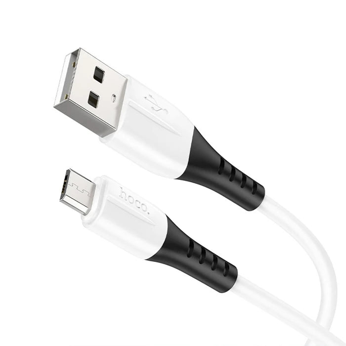 HOCO X82 Micro USB to USB 2.4A Silikon Data ve Şarj Kablosu-(5775) - Siyah