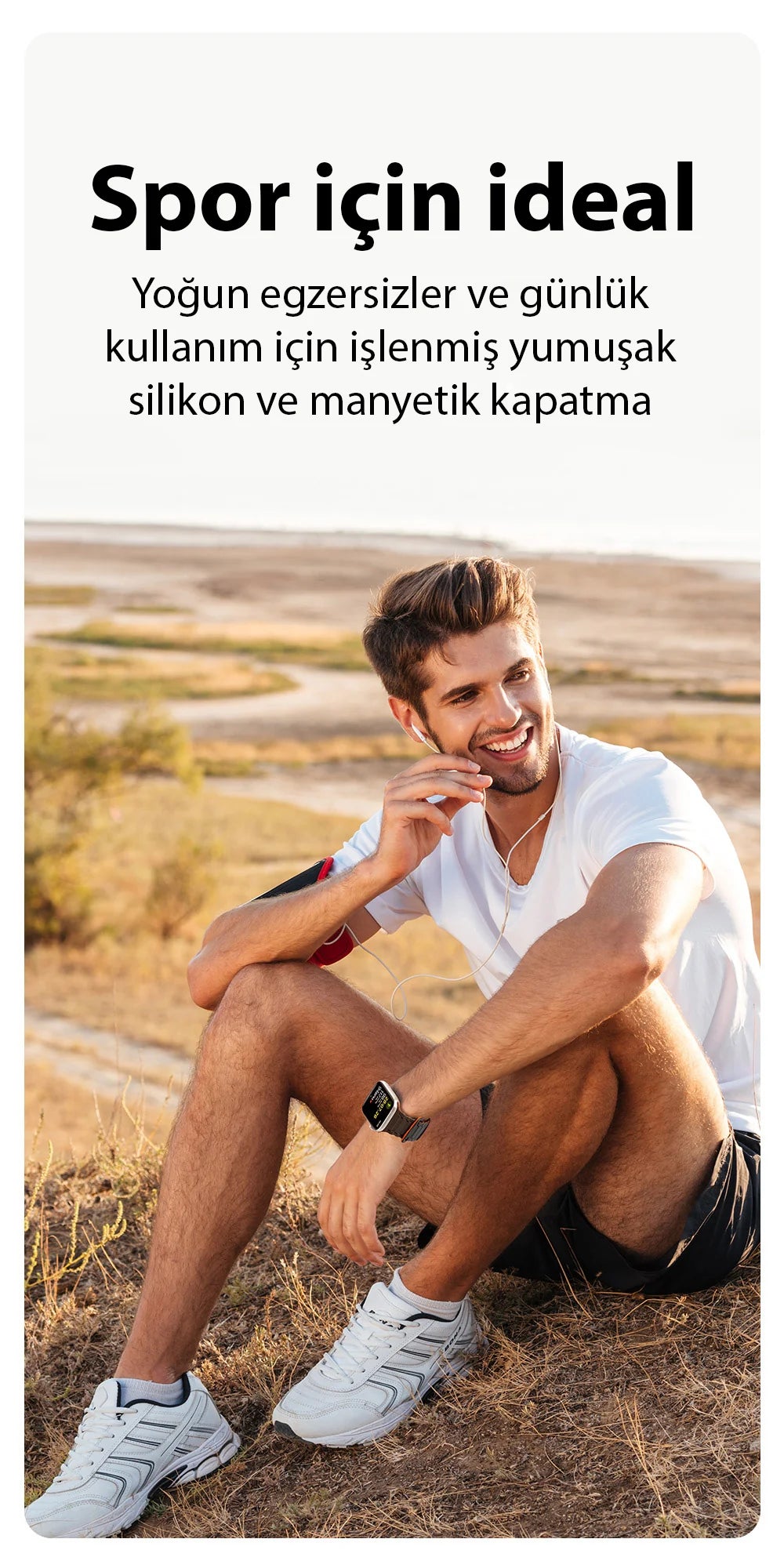 Dux Ducis Apple Watch 42/44/45MM için Manyetik Armor Silikon Kordon Kayış-(5775) - Mor-Açık Pembe