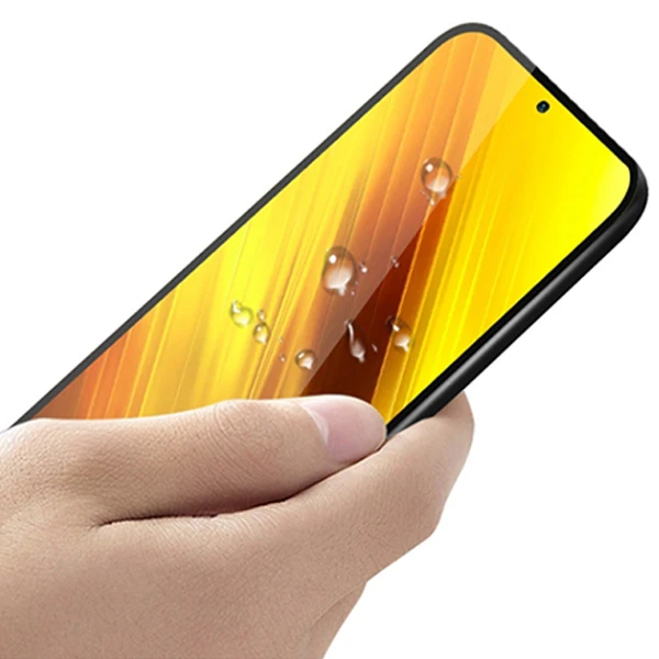 Xiaomi POCO X3 Full Glue Tempered Full Cam Ekran Koruyucu-(5775) - Siyah