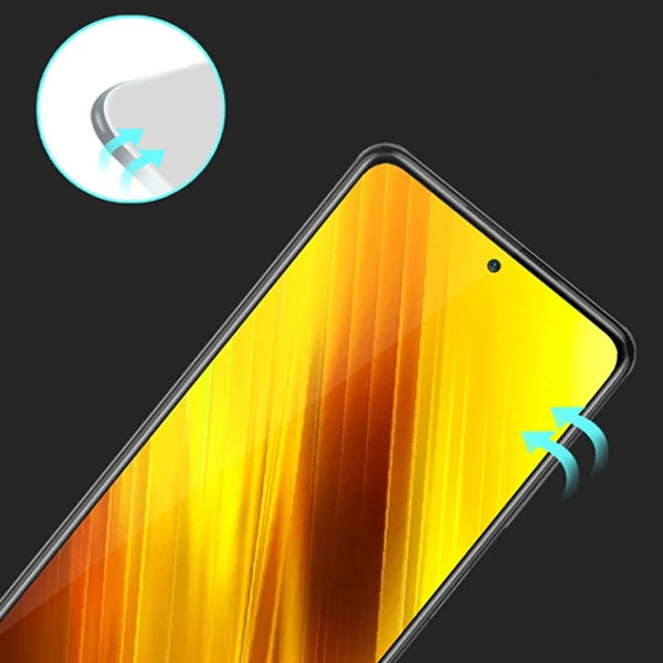 Xiaomi POCO X3 Full Glue Tempered Full Cam Ekran Koruyucu-(5775) - Siyah