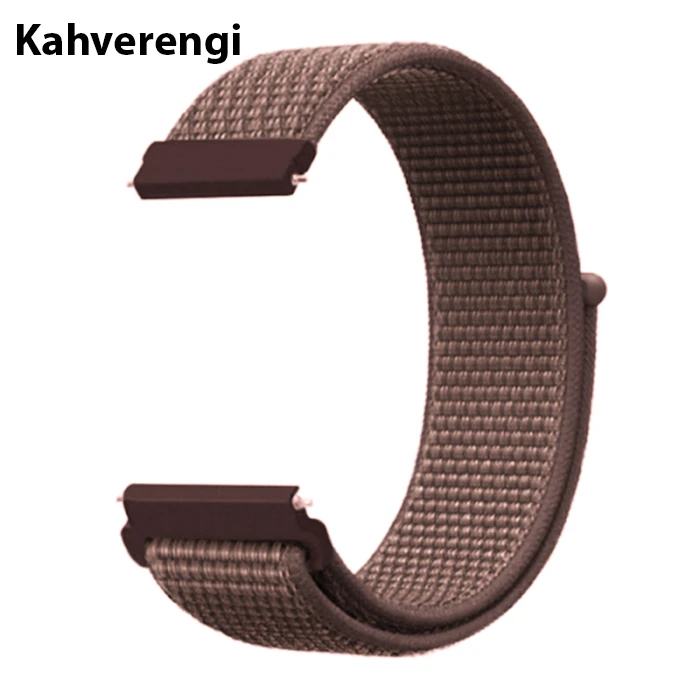 22MM Gear S3 Watch 4 -Gt2 GT2E 46MM Kayış Kordon Lylon Loop-(5775) - Gece Mavisi