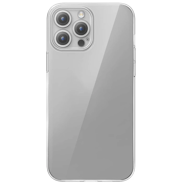 Baseus iPhone 15 Pro Max Schott Serisi Şeffaf Silikon Kılıf + Tempered Ekran Koruyucu Set-(5775) - Şeffaf 2