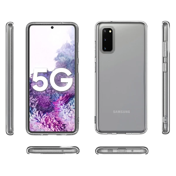 SM Galaxy S20/ S2 Lite 2.0mm Şeffaf Silikon kılıf Shockproof kılıf -> ŞEFFAF-(5775) - Şeffaf 2