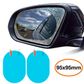 Baseus 95x95mm Araç Oto Yan Dikiz Ayna Yağmur Su Kaydırıcı Sis Önleyici Film 2 Adet Set-(5775) - Şeffaf 2