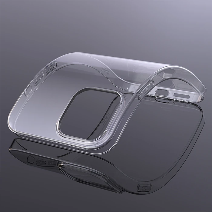 HOCO Light Series TPU iPhone 15 Plus Şeffaf Kılıf-(5775) - Siyah