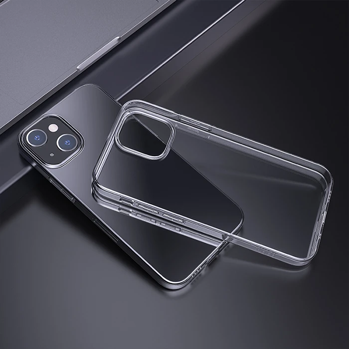 HOCO Light Series TPU iPhone 15 Plus Şeffaf Kılıf-(5775) - Siyah