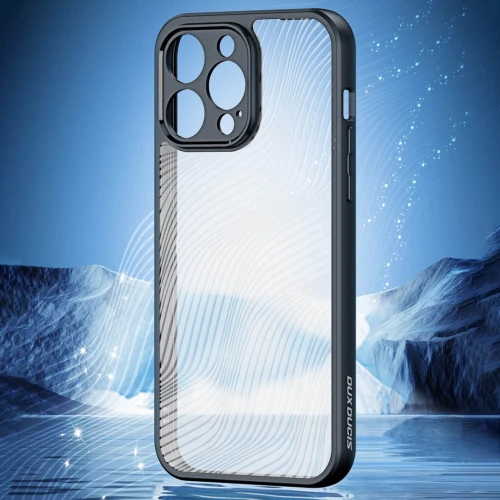 Dux Ducis iPhone 13 Pro Max Aimo Series Premium Buzlu Sert PC-TPU Kılıf-(5775) - Siyah