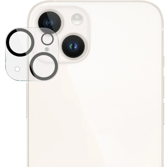 Ally iPhone 15-15 Plus Full Tempered Kamera Lens Koruma Camı-(5775) - Siyah