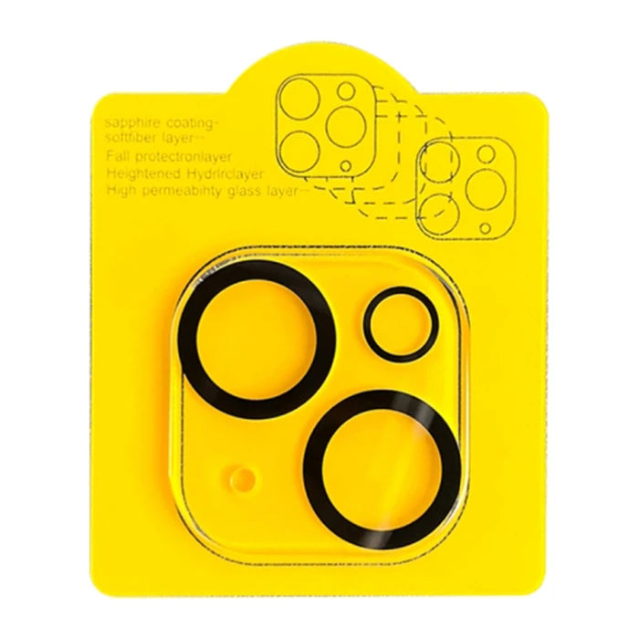 Ally iPhone 15-15 Plus Full Tempered Kamera Lens Koruma Camı-(5775) - Siyah