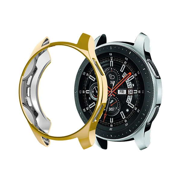Ally Samsung Watch 42mm Lazer Kaplama Slim Silikon Bumber Kılıf-(5775) - Pembe