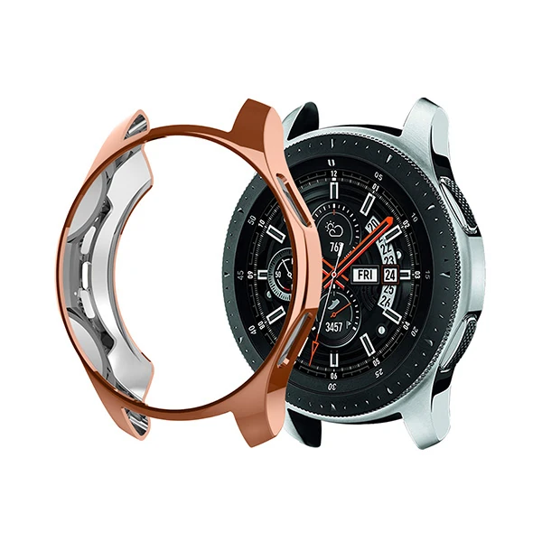 Ally Samsung Watch 42mm Lazer Kaplama Slim Silikon Bumber Kılıf-(5775) - Pembe