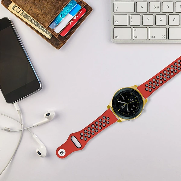 Ally Samsung Watch 42mm Lazer Kaplama Slim Silikon Bumber Kılıf-(5775) - Pembe
