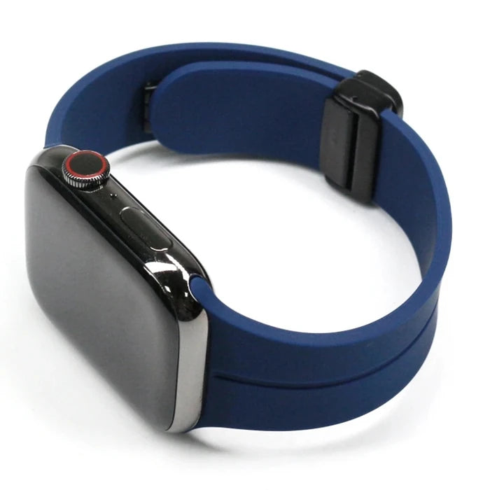 Ally Apple Watch 7-8 45mm 6-5-4 44mm Watch Ultra 49mm Manyetik Uçlu Silikon Kayış Kordon 3-2-1 42mm-(5775) - Turuncu