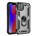 Ally iPhone 11 Pro Max 6.5inch  Yüzüklü Kılıf Armor Shockproof Ring kılıf-(5775) - Siyah