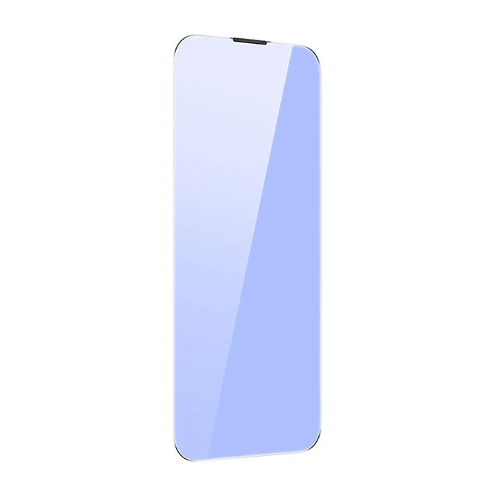 Baseus iPhone 15 Plus Full Koruma Anti Mavi Işık Tempered Cam Ekran Koruyucu 2 Adet Set-(5775) - Şeffaf 2