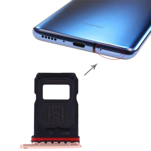OnePlus 7 Pro Sim Kart Kapağı Tutucu Sim Yuvası-(5775) - Gold