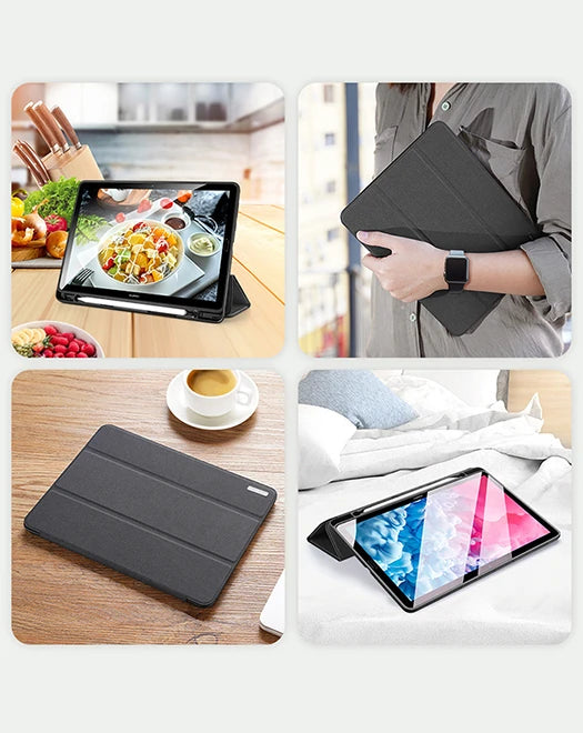 DUX DUCİS Huawei MatePad Pro 10.8 Kılıf Kalem Yerli Soft Tpu Mıknatıslı Domo Kılıf  MediaPad M6-(5775) - Siyah