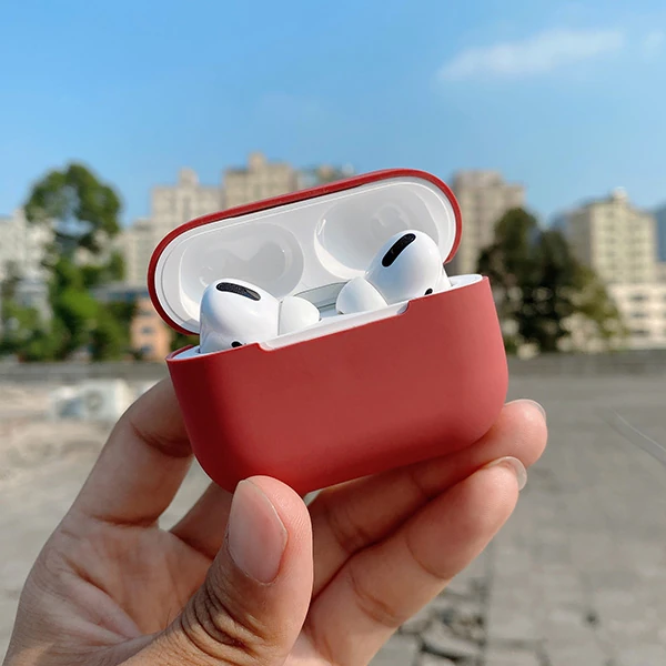 Ally Apple Airpods Pro İnce Slim Silikon Kılıf-(5775) - Açık Mor