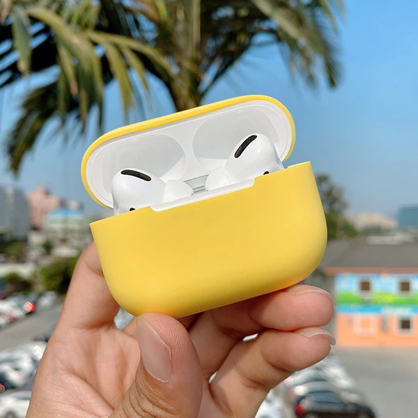Ally Apple Airpods Pro İnce Slim Silikon Kılıf-(5775) - Açık Mor