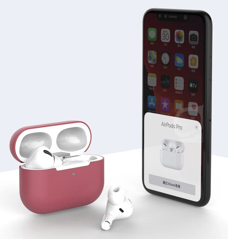Ally Apple Airpods Pro İnce Slim Silikon Kılıf-(5775) - Açık Mor