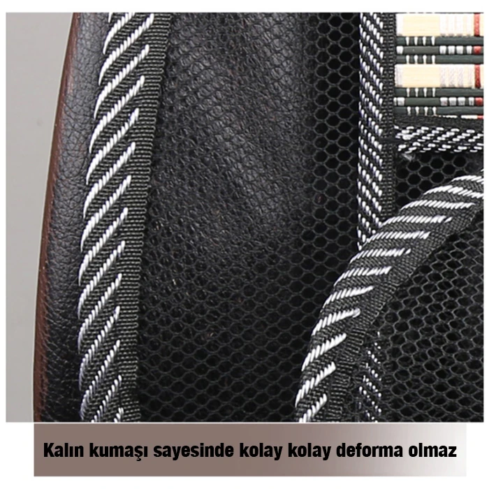 Ally Universal Bambu Araba Nefes Alabilen Koltuk Bel Minderi-(5775) - Siyah