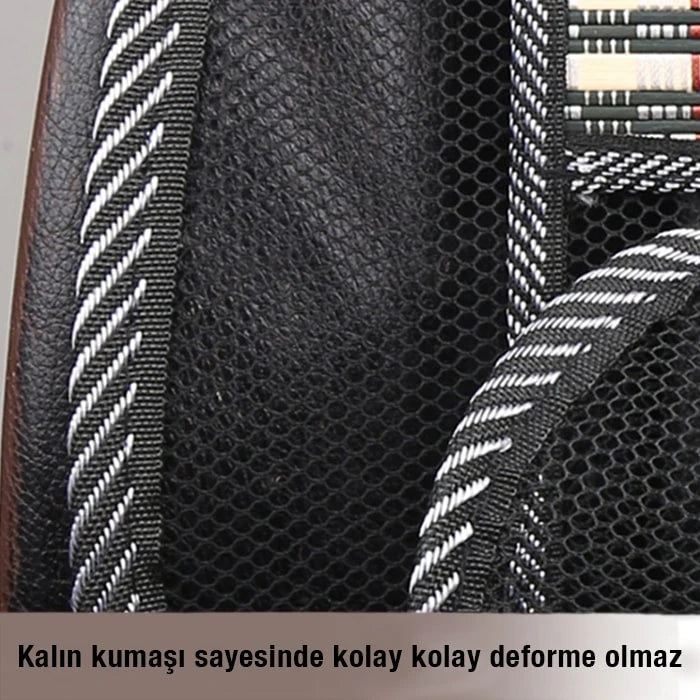 Ally Universal Bambu Araba Nefes Alabilen Koltuk Bel Minderi-(5775) - Siyah