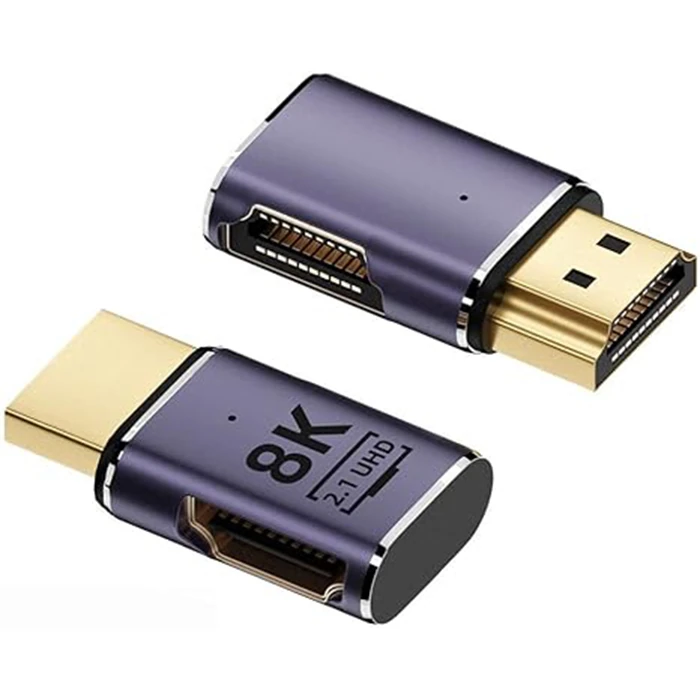 ALLY HDMI To HDMI 8K 2.1UHD Mıknatıs Başlıklı Çevirici Otg Adaptör-(5775) - Füme