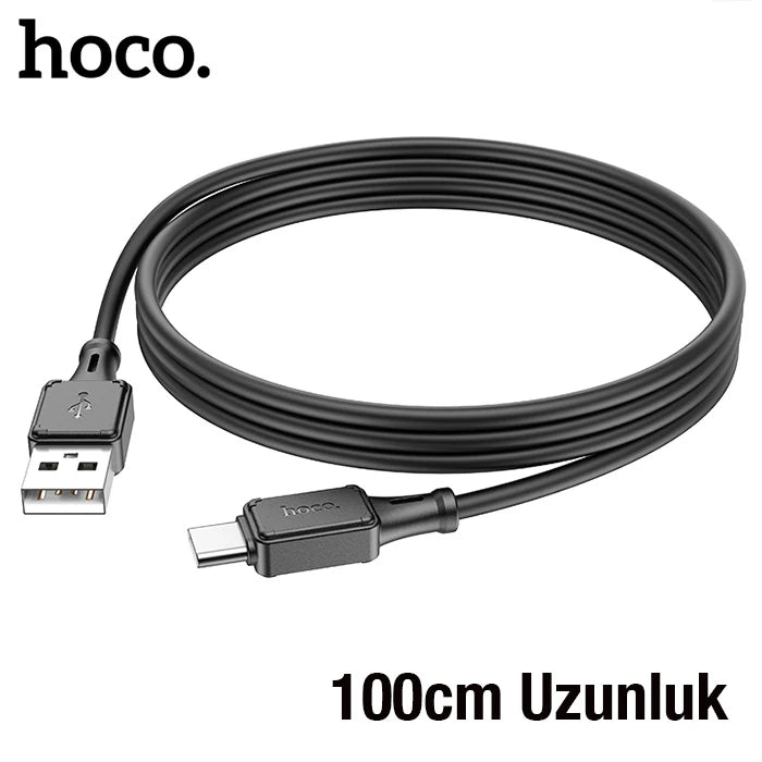 HOCO X101 Assistant USB to Type-C 3A Hızlı Şarj ve Data Kablosu-(5775) - Siyah