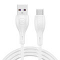 KUULAA Liquid Silicone USB Type C QC3.0 Hızlı Şarj Kablosu 1metre-(5775) - Siyah
