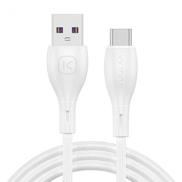KUULAA Liquid Silicone USB Type C QC3.0 Hızlı Şarj Kablosu 1metre-(5775) - Siyah