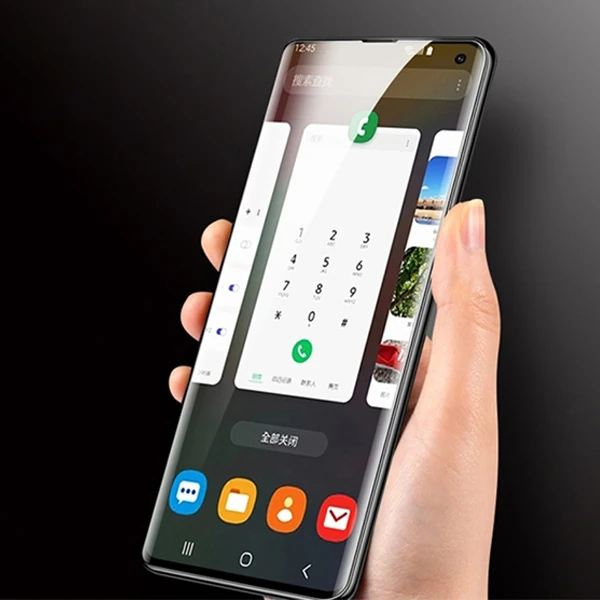 SM Galaxy S21 Full Uv Liquid+uv Işık 3DKırılmaz Cam Ekran Koruyucu-(5775) - Şeffaf 2