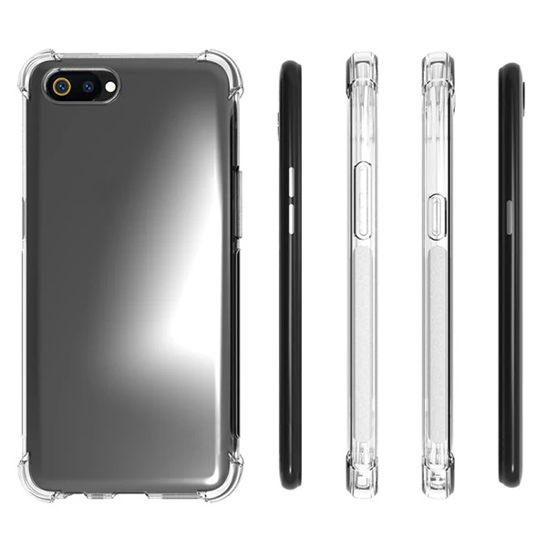 Oppo Realme C2 Anti-Drop Darbe Emici Silikon Kılıf-(5775) - Şeffaf 2