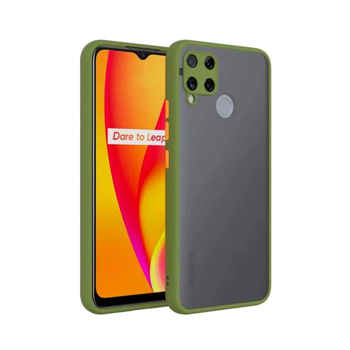 SM Galaxy A12 - M12 - F12 Kamera Korumalı Premium Silikon Kılıf-(5775) - Asker Yeşili