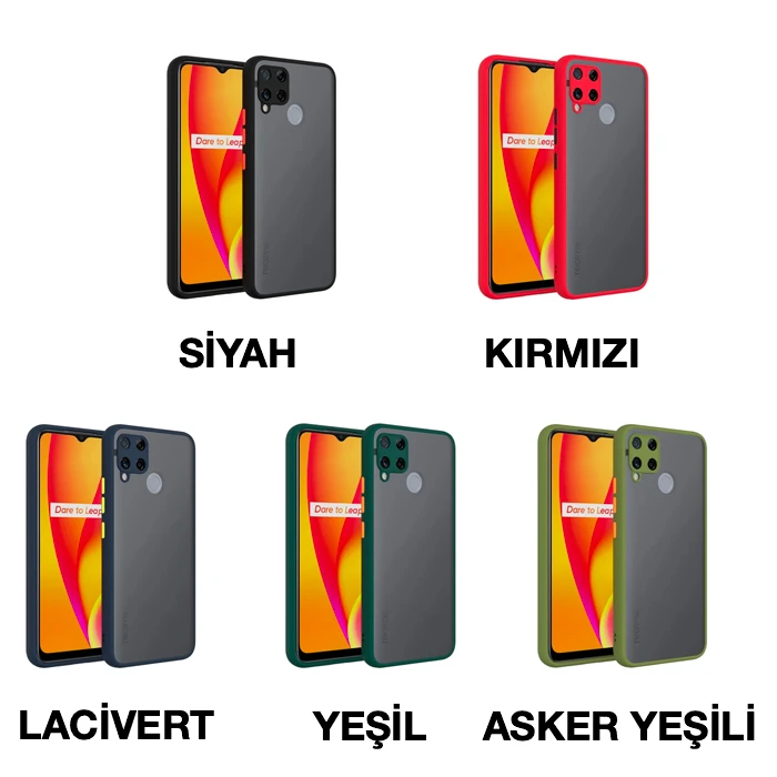 SM Galaxy A12 - M12 - F12 Kamera Korumalı Premium Silikon Kılıf-(5775) - Asker Yeşili