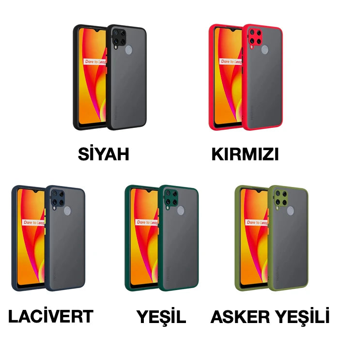 SM Galaxy A12 - M12 - F12 Kamera Korumalı Premium Silikon Kılıf-(5775) - Asker Yeşili