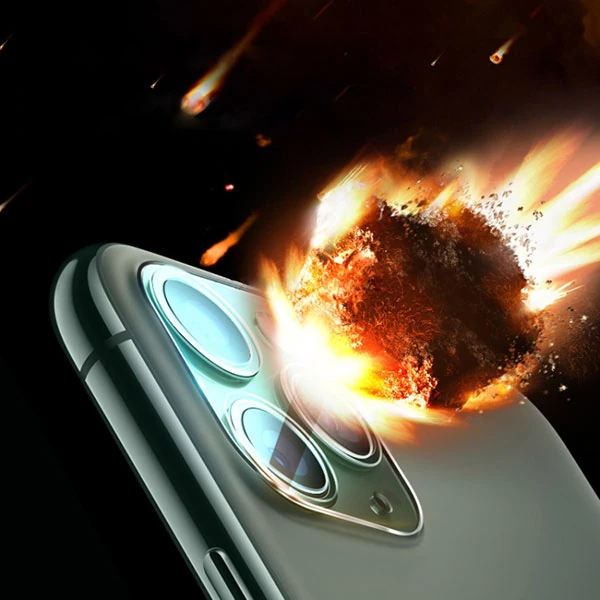 iPhone 12 6.1 Pro Full Tempered Kamera Koruyucu Kırılmaz Cam-(5775) - Şeffaf 2