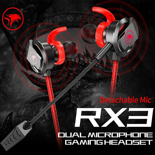 XMOWİ RX3 35mm Çift Mikrofonlu Oyuncu Kulaklık Gaming Kulaklığı-(5775) - Yeşil