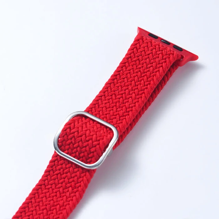 Ally Apple Watch 7-8 41mm 6-5-4 40mm Japon Tokalı Elastik Kayış Kordon 3-2-1 38mm-(5775) - Mavi